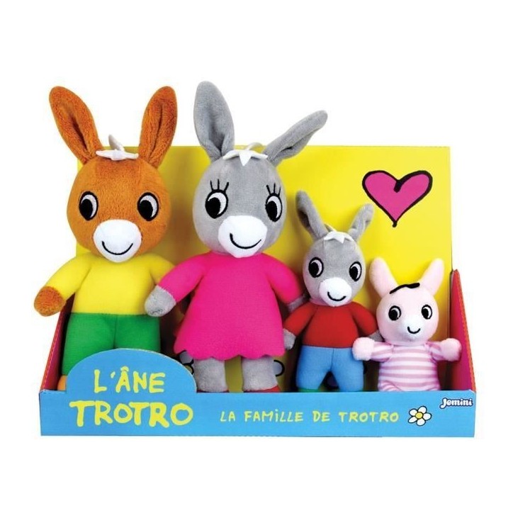 Coffret Peluche Trotro et Famille +/- 15 cm - JEMINI - Trotro, sa maman, son papa et sa petite soeur. Coffret Peluche Trotro et Famille +/- 15 cm - JEMINI - Trotro, sa maman, son papa et sa petite soeur.