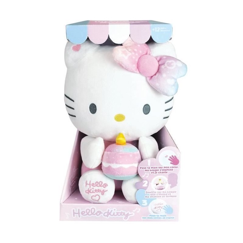 Hello Kitty Peluche Interactive Anniversaire +/- 26 cm - JEMINI - Musi Hello Kitty Peluche Interactive Anniversaire +/- 26 cm - JEMINI - Musi