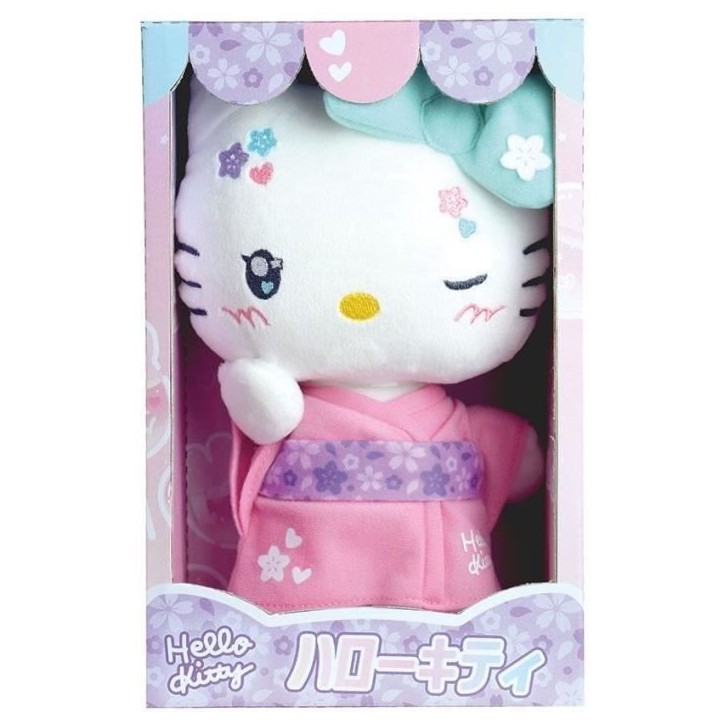 Hello Kitty Kimono Kawai Peluche +- 22 cm - JEMINI - Version kawai avec kimono rose et tongs. Hello Kitty Kimono Kawai Peluche +- 22 cm - JEMINI - Version kawai avec kimono rose et tongs.