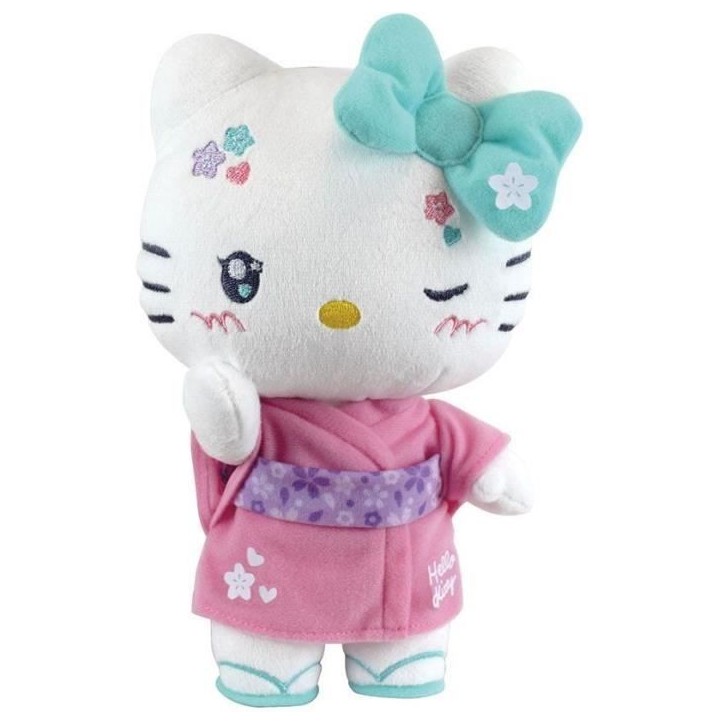 Hello Kitty Kimono Kawai Peluche +- 22 cm - JEMINI - Version kawai avec kimono rose et tongs. Hello Kitty Kimono Kawai Peluche +- 22 cm - JEMINI - Version kawai avec kimono rose et tongs.