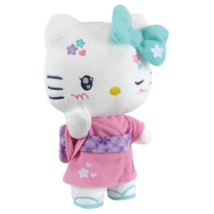Hello Kitty Kimono Kawai Peluche +- 22 cm - JEMINI - Version kawai avec kimono rose et tongs. Hello Kitty Kimono Kawai Peluche +- 22 cm - JEMINI - Version kawai avec kimono rose et tongs.