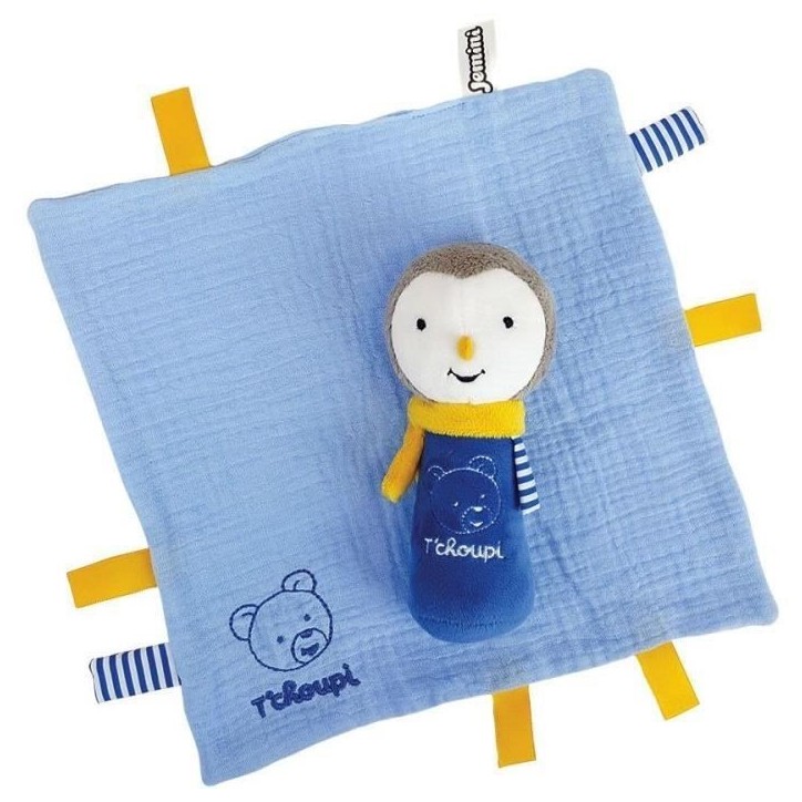 T'choupi Baby Coffret Naissance avec Doudou et Peluche Hochet +/- 25 cm - JEMINI - Idéal pour un cadeau de naissance.