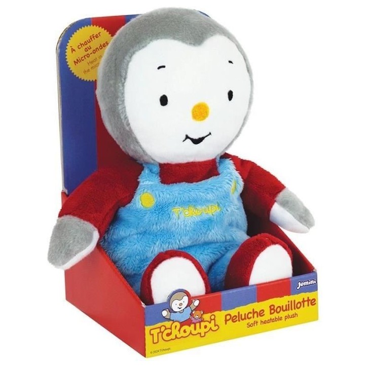 T'choupi Peluche Bouillotte +/- 21 cm avec Micro Perles d'Argile - JEMINI - Apaise les maux de ventre et réchauffe.