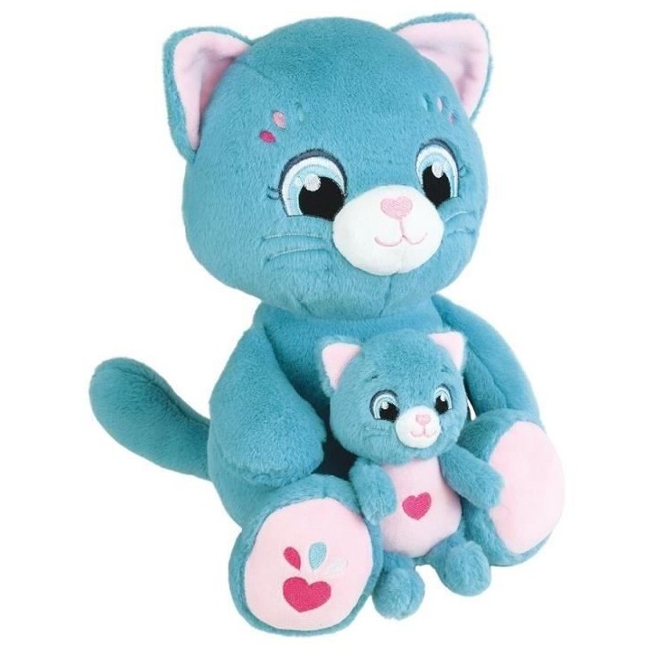 Peluche douce - JEMINI - TOONIES - Maman Chat intéractive et son bébé - +/- 26 cm - 6 fonctions Peluche douce - JEMINI - TOONIES - Maman Chat intéractive et son bébé - +/- 26 cm - 6 fonctions