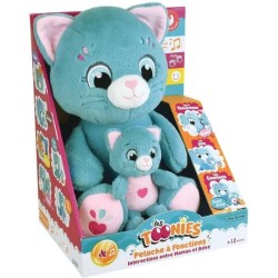 Peluche douce - JEMINI - TOONIES - Maman Chat intéractive et son béb