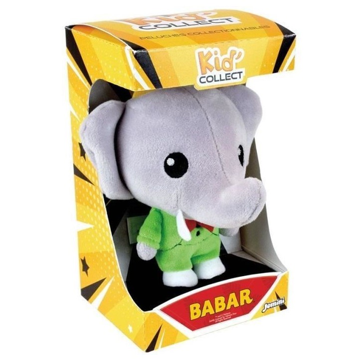 Peluche a collectionner Elephant - JEMINI - BABAR - Kid'collect +/- 13 cm Peluche a collectionner Elephant - JEMINI - BABAR - Kid'collect +/- 13 cm