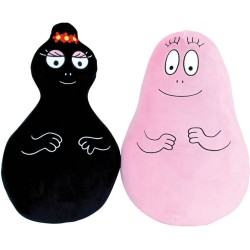Lot de 2 peluches coussins - BARBAPAPA - JEMINI - Barbapapa et Barbama