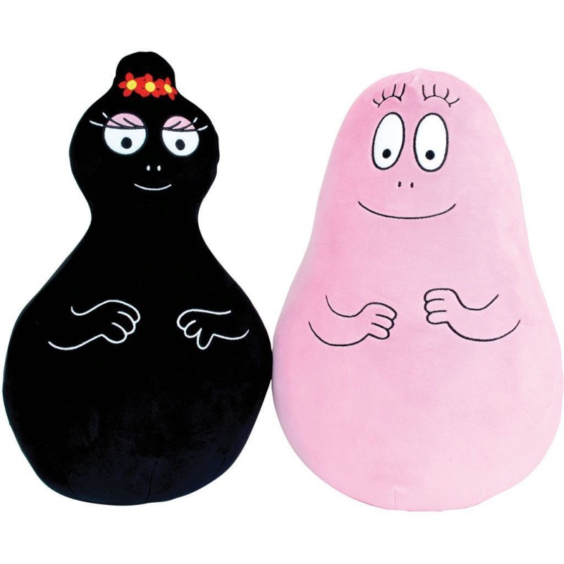 Lot de 2 peluches coussins - BARBAPAPA - JEMINI - Barbapapa et Barbama Lot de 2 peluches coussins - BARBAPAPA - JEMINI - Barbapapa et Barbama