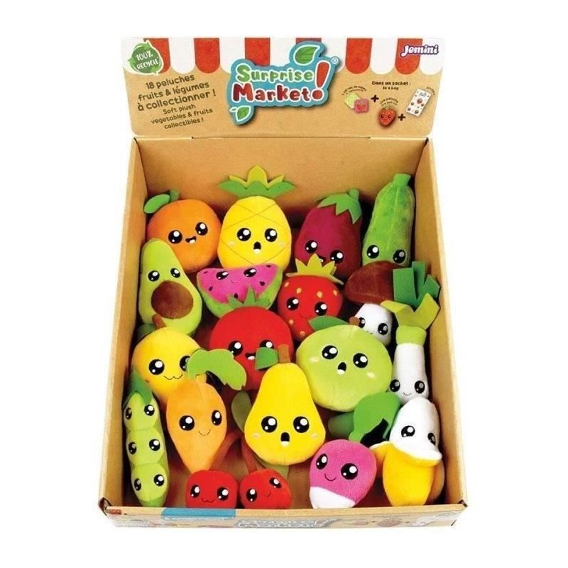 Lot de 18 pochettes surprises - JEMINI - Surprise Market - Peluche fru Lot de 18 pochettes surprises - JEMINI - Surprise Market - Peluche fru