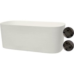 Jardiniere avec réserve d'eau - GARDEN ID Respect - Blanc 50 x 17 cm