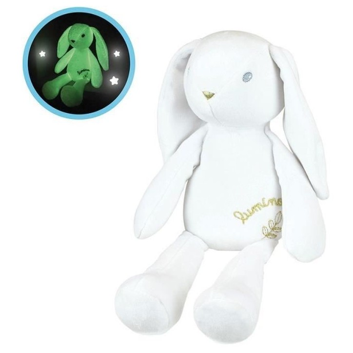 LUMINOU Peluche lumineuse lapin +/- 30 cm LUMINOU Peluche lumineuse lapin +/- 30 cm