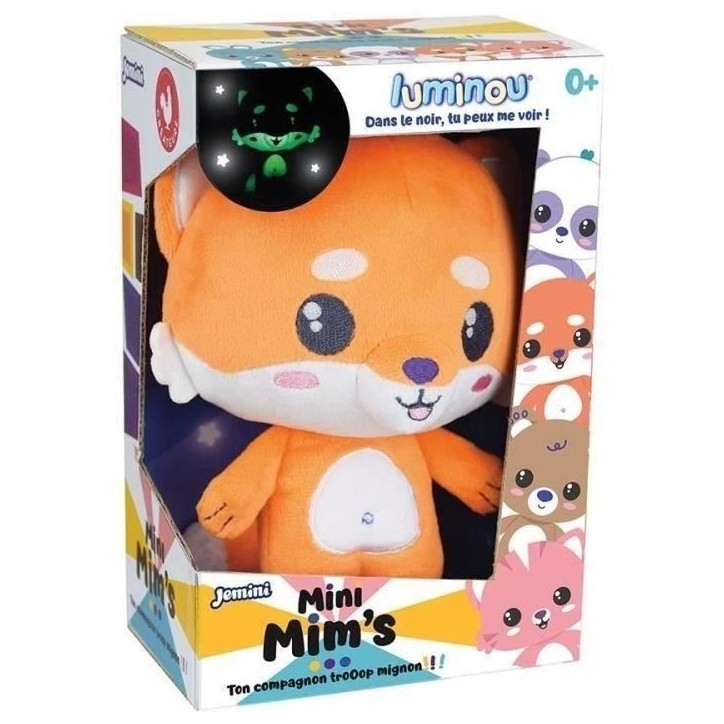 Peluche lumineuse naturelle - JEMINI - Luminou renard mini mim's - Fonctionne sans pile - +/- 15 cm Peluche lumineuse naturelle - JEMINI - Luminou renard mini mim's - Fonctionne sans pile - +/- 15 cm