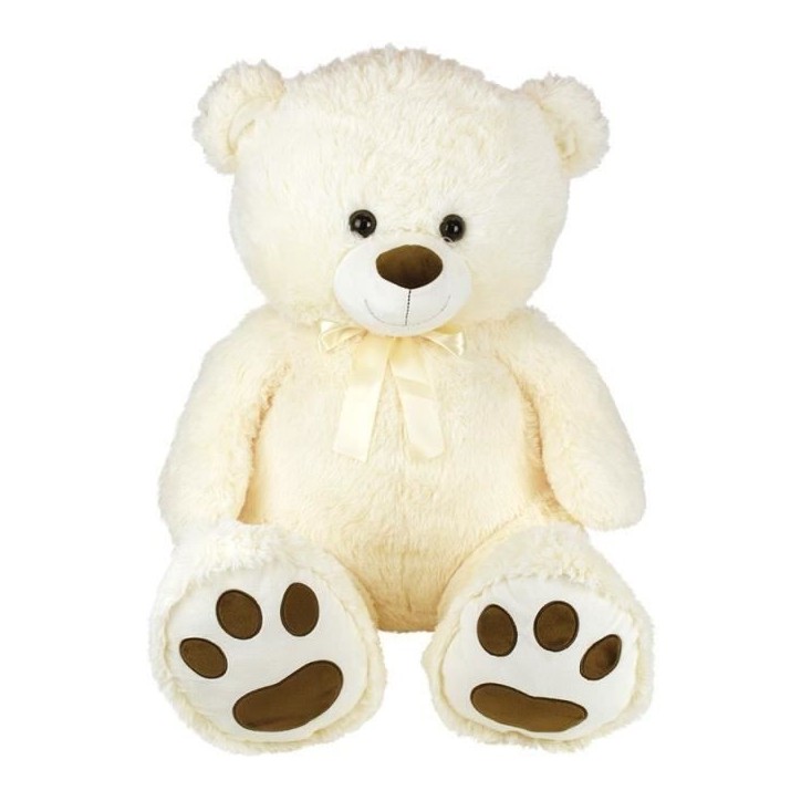 Ours Creme en Peluche avec Noeud +/- 100 cm - PLANET PLUCH - Grand ours creme de 1 metre, irrésistiblement doux. Ours Creme en Peluche avec Noeud +/- 100 cm - PLANET PLUCH - Grand ours creme de 1 metre, irrésistiblement doux.
