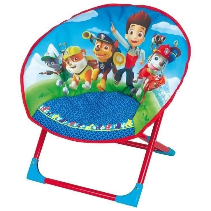 Siege lune pliable pour enfant - FUN HOUSE - Pat Patrouille - Bleu et rouge - Dimensions L 52 x P 45 x H 48 cm Siege lune pliable pour enfant - FUN HOUSE - Pat Patrouille - Bleu et rouge - Dimensions L 52 x P 45 x H 48 cm