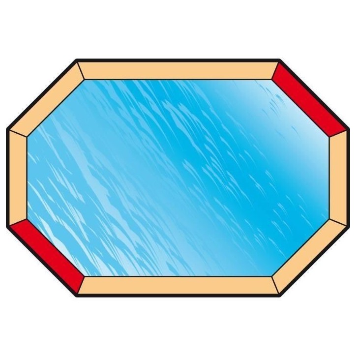 Bâche d'hiver et de sécurité pour piscine bois - UBBINK - Octogonale 400x610 - Epaisseur 550gr - Conforme NF P 90-308 Bâche d'hiver et de sécurité pour piscine bois - UBBINK - Octogonale 400x610 - Epaisseur 550gr - Conforme NF P 90-308