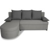 Canapé d'angle convertible réversible 3 places JEN - Tissu Gris - St