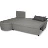 Canapé d'angle convertible réversible 3 places JEN - Tissu Gris - St