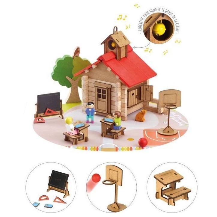 L'école du village - Jeu de construction - JEUJURA - 125 pieces