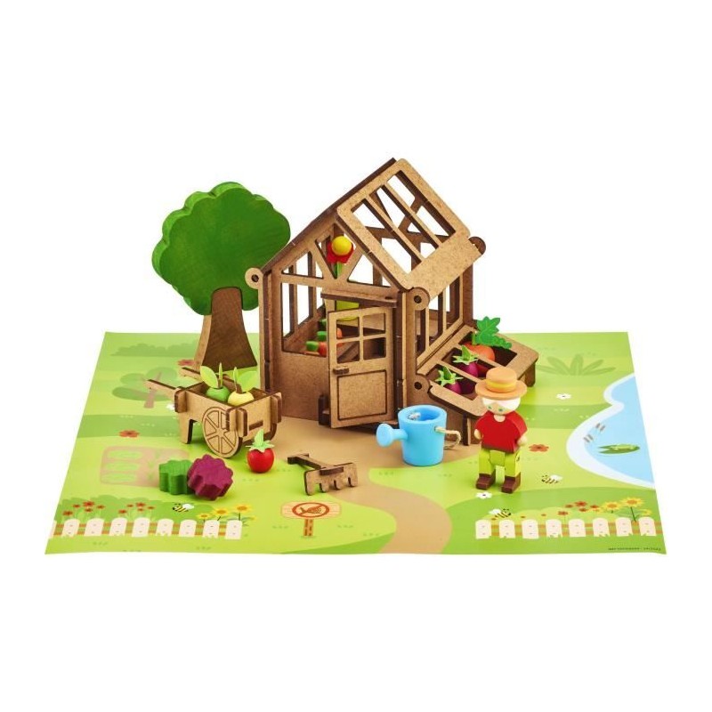 La Serre du Jardinier 40 Pieces - JEUJURA - Jeu de Construction en Boi La Serre du Jardinier 40 Pieces - JEUJURA - Jeu de Construction en Boi