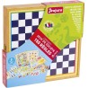 JEUJURA Coffret de Jeux classiques - 150 regles - Pions bois