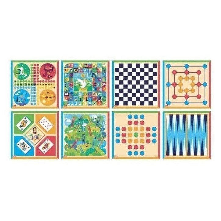 JEUJURA Coffret de Jeux de société traditionnels - Coffret en bois JEUJURA Coffret de Jeux de société traditionnels - Coffret en bois