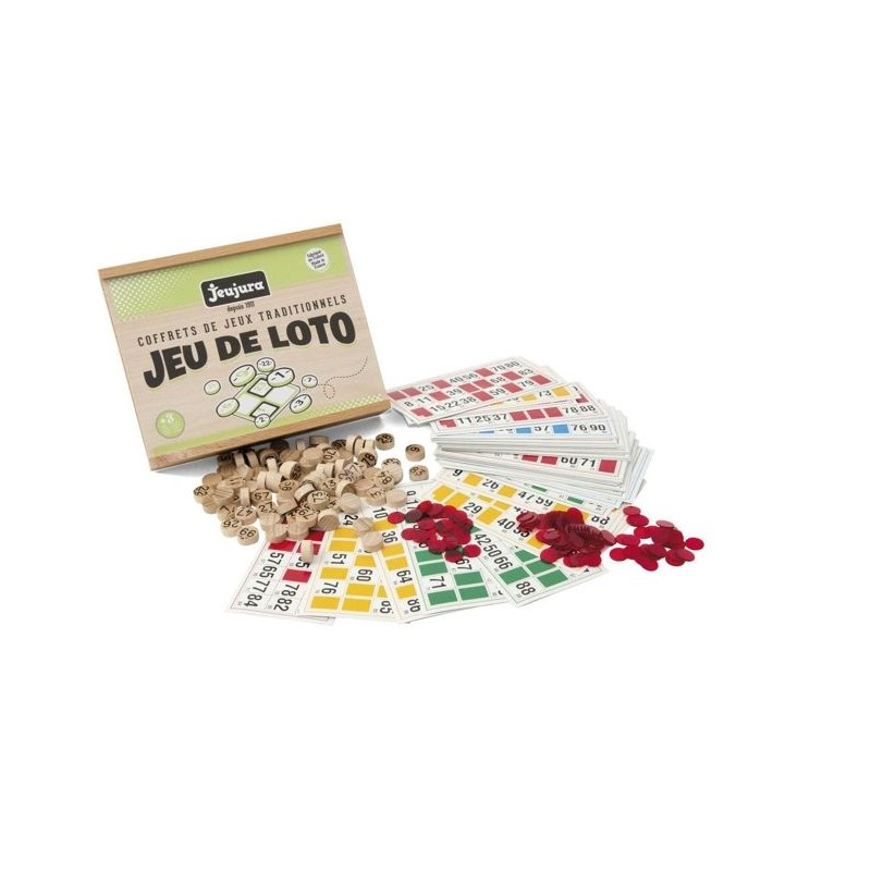 JEUJURA - Jeu De Loto - Coffret En Bois - Mixte - A partir de 3 ans -