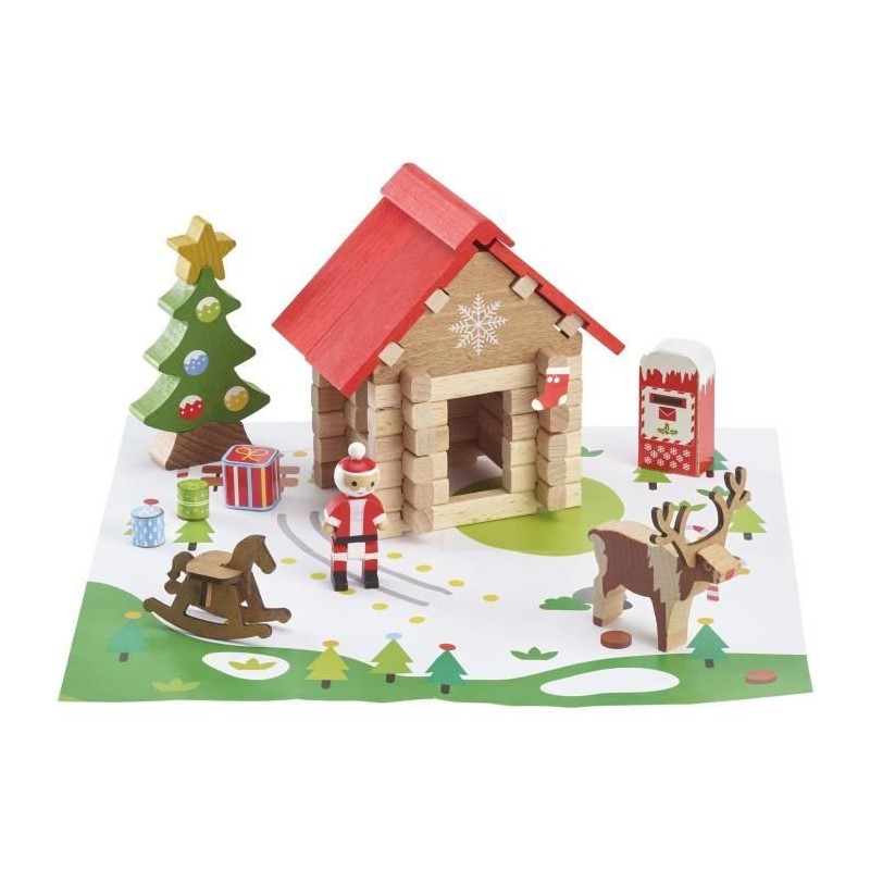 La cabane du Pere Noël - Jeu de construction - JEUJURA - 60 pieces La cabane du Pere Noël - Jeu de construction - JEUJURA - 60 pieces