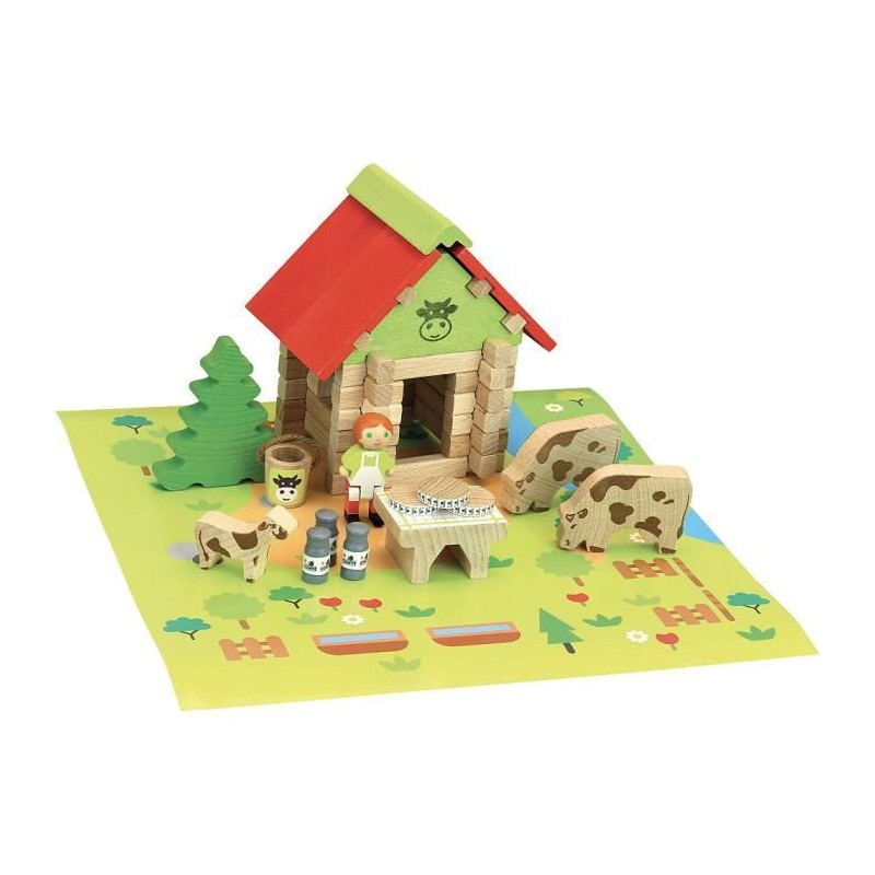 Jeu de construction en bois - JEUJURA - La Maison du Comte - 50 pieces Jeu de construction en bois - JEUJURA - La Maison du Comte - 50 pieces