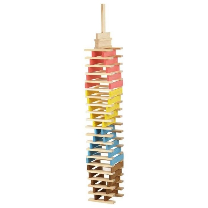 Técap Multicolor - Jeu d'équilibre et de construction - JEUJURA - 200 pieces