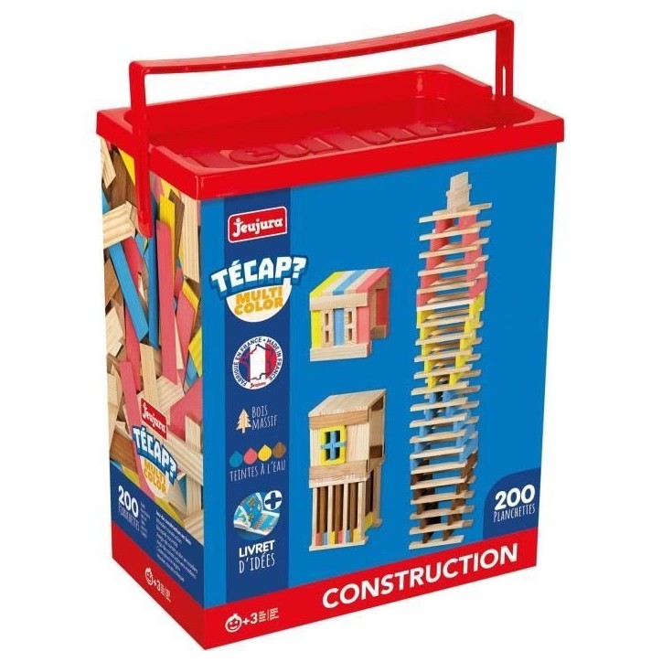 Técap Multicolor - Jeu d'équilibre et de construction - JEUJURA - 200 pieces