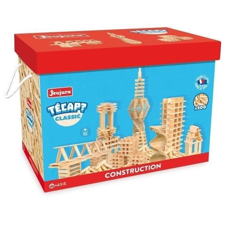 JEUJURA Tecap Classic - 500 planchettes en bois - jeu de construction JEUJURA Tecap Classic - 500 planchettes en bois - jeu de construction