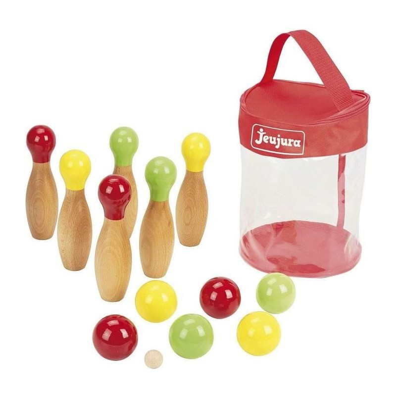 JEUJURA Jeux de bowling et pétanque en bois Made in France