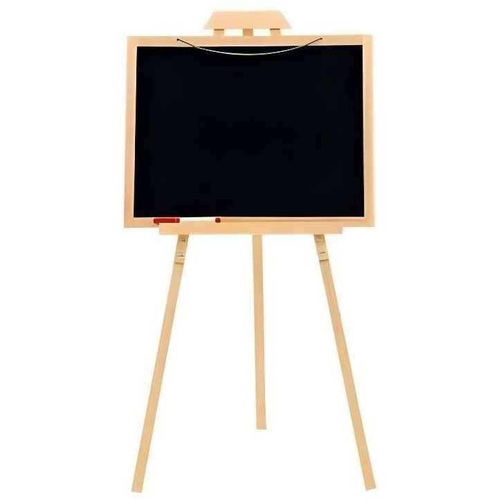 Chevalet créatif en bois - JEUJURA - Ardoise réversible et a suspendre - Lettres aimantées et accessoires inclus Chevalet créatif en bois - JEUJURA - Ardoise réversible et a suspendre - Lettres aimantées et accessoires inclus
