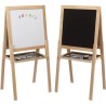 Grand tableau multifonctions en bois - JEUJURA - Ardoise craie et blan
