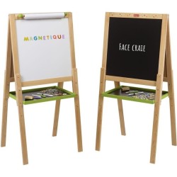 Grand tableau multifonctions en bois avec fonction dessin - JEUJURA -
