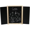 Tableau Triptyque Mural en Bois Naturel - JEUJURA - Ardoise Centrale e