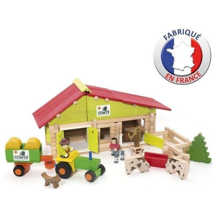 JEUJURA - Ferme en bois avec Tracteur et Animaux - 140 pcs JEUJURA - Ferme en bois avec Tracteur et Animaux - 140 pcs