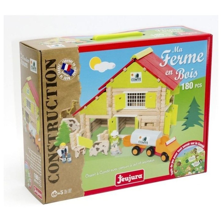 JEUJURA - Construction en bois - Ma Ferme en bois - 180 pcs JEUJURA - Construction en bois - Ma Ferme en bois - 180 pcs