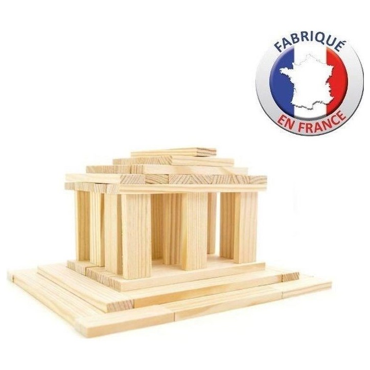 Jeu de construction en bois - JEUJURA - TECAP 3XL - 200 planchettes - Mixte - A partir de 4 ans Jeu de construction en bois - JEUJURA - TECAP 3XL - 200 planchettes - Mixte - A partir de 4 ans