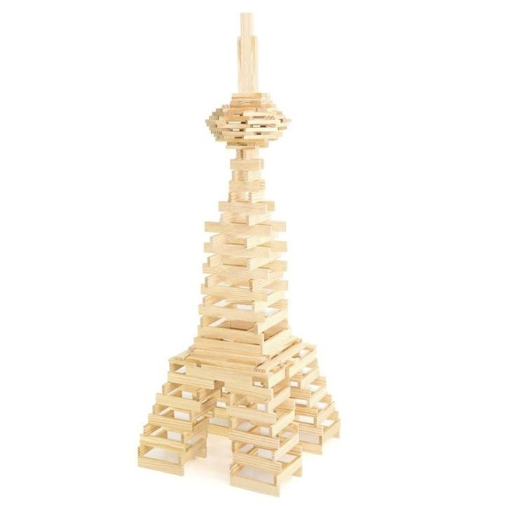 Jeu de construction en bois - JEUJURA - TECAP 3XL - 200 planchettes - Mixte - A partir de 4 ans Jeu de construction en bois - JEUJURA - TECAP 3XL - 200 planchettes - Mixte - A partir de 4 ans
