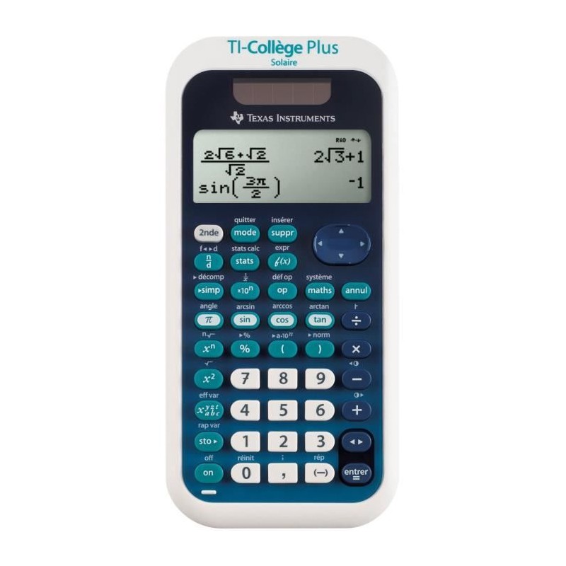 Calculatrice - TEXAS TEXAS INSTRUMENTS - TI-College Plus Solaire Calculatrice - TEXAS TEXAS INSTRUMENTS - TI-College Plus Solaire