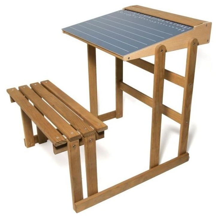 JEUJURA Bureau D'Ecolier En Bois - Teinté Chene Hauteur 60 cms JEUJURA Bureau D'Ecolier En Bois - Teinté Chene Hauteur 60 cms