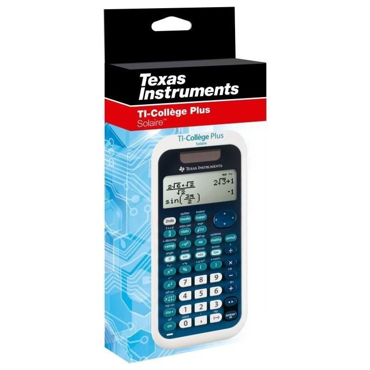 Calculatrice - TEXAS TEXAS INSTRUMENTS - TI-College Plus Solaire