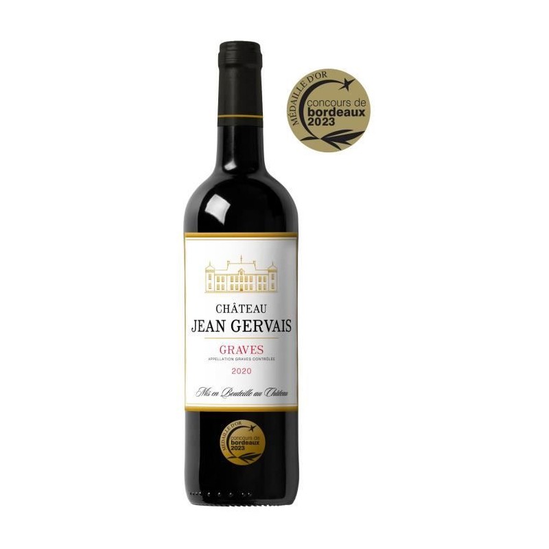 Château Jean Gervais 2020 Graves - Vin rouge de Bordeaux Château Jean Gervais 2020 Graves - Vin rouge de Bordeaux