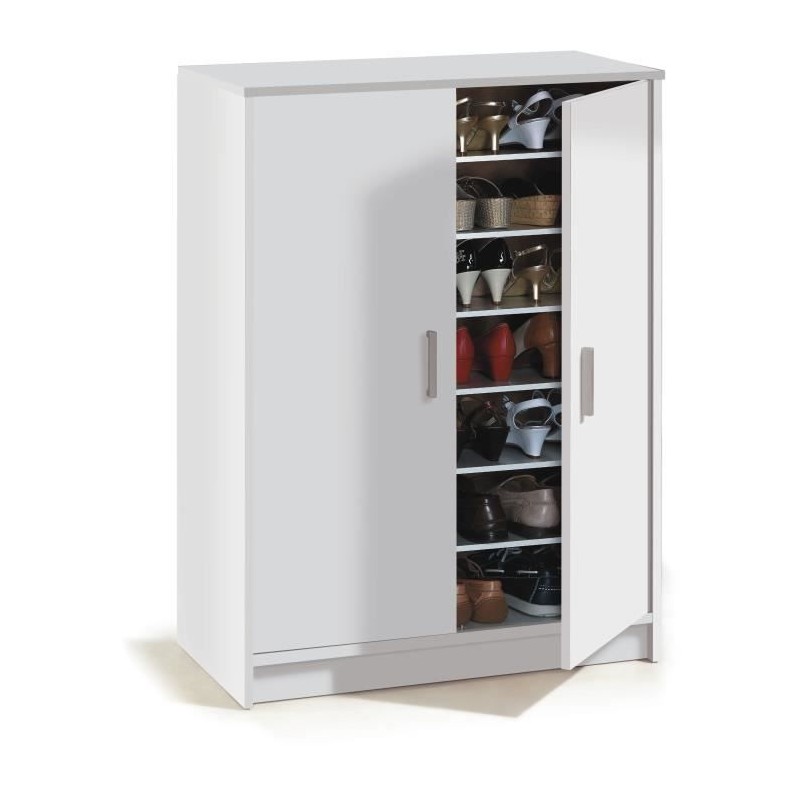 Meuble a chaussures armoire BASIC - 2 portes + 6 étageres - Mélamin Meuble a chaussures armoire BASIC - 2 portes + 6 étageres - Mélamin