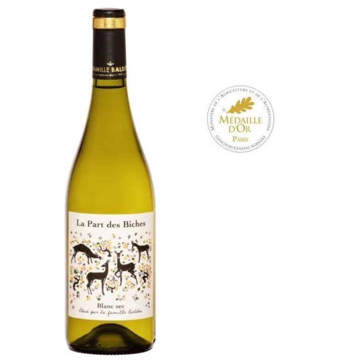 Jean Luc Baldes La part des Biches 2023 Comté Tolosan - Vin blanc du Sud Ouest