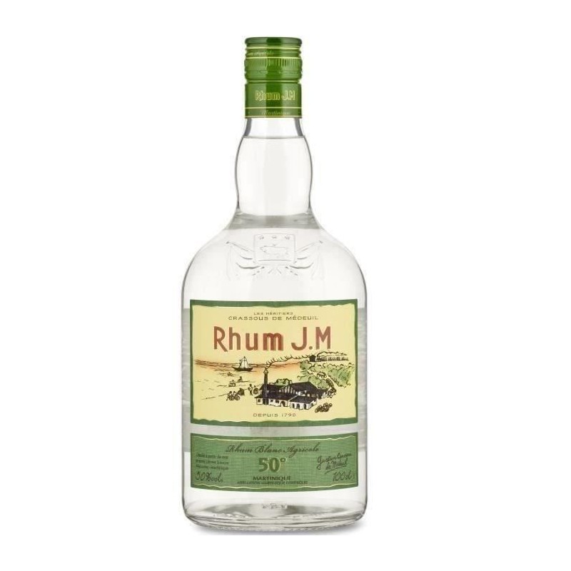 Rhum JM - Rhum blanc agricole - Martinique - 50%vol - 100cl Rhum JM - Rhum blanc agricole - Martinique - 50%vol - 100cl