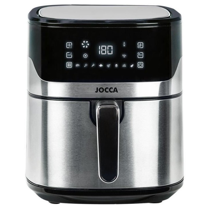 Friteuse sans huile - JOCCA - 2192 - 6,5L - 1600 W - 28 x 37 x 31,5 cm - Inox Friteuse sans huile - JOCCA - 2192 - 6,5L - 1600 W - 28 x 37 x 31,5 cm - Inox
