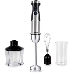 Mixeur plongeant - JOCCA - Avec accessoires - 1200 W - Noir et gris