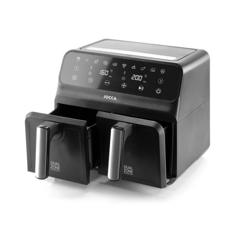 Friteuse Sans Huile Double - JOCCA - 2097 - 4L + 4L - 38,5x39,5x31,5 c Friteuse Sans Huile Double - JOCCA - 2097 - 4L + 4L - 38,5x39,5x31,5 c